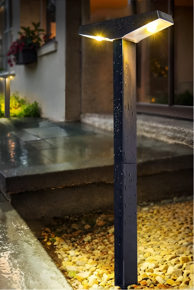 Modern solar T-post LED pathway lights by BROKLEN – view 4