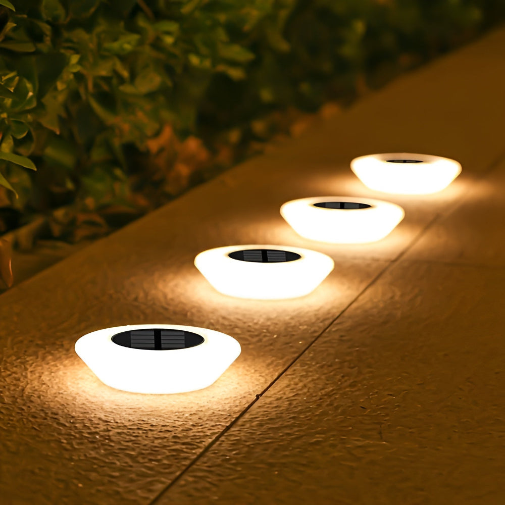 Outdoor solar ground lamp with warm white glow by BROKLEN