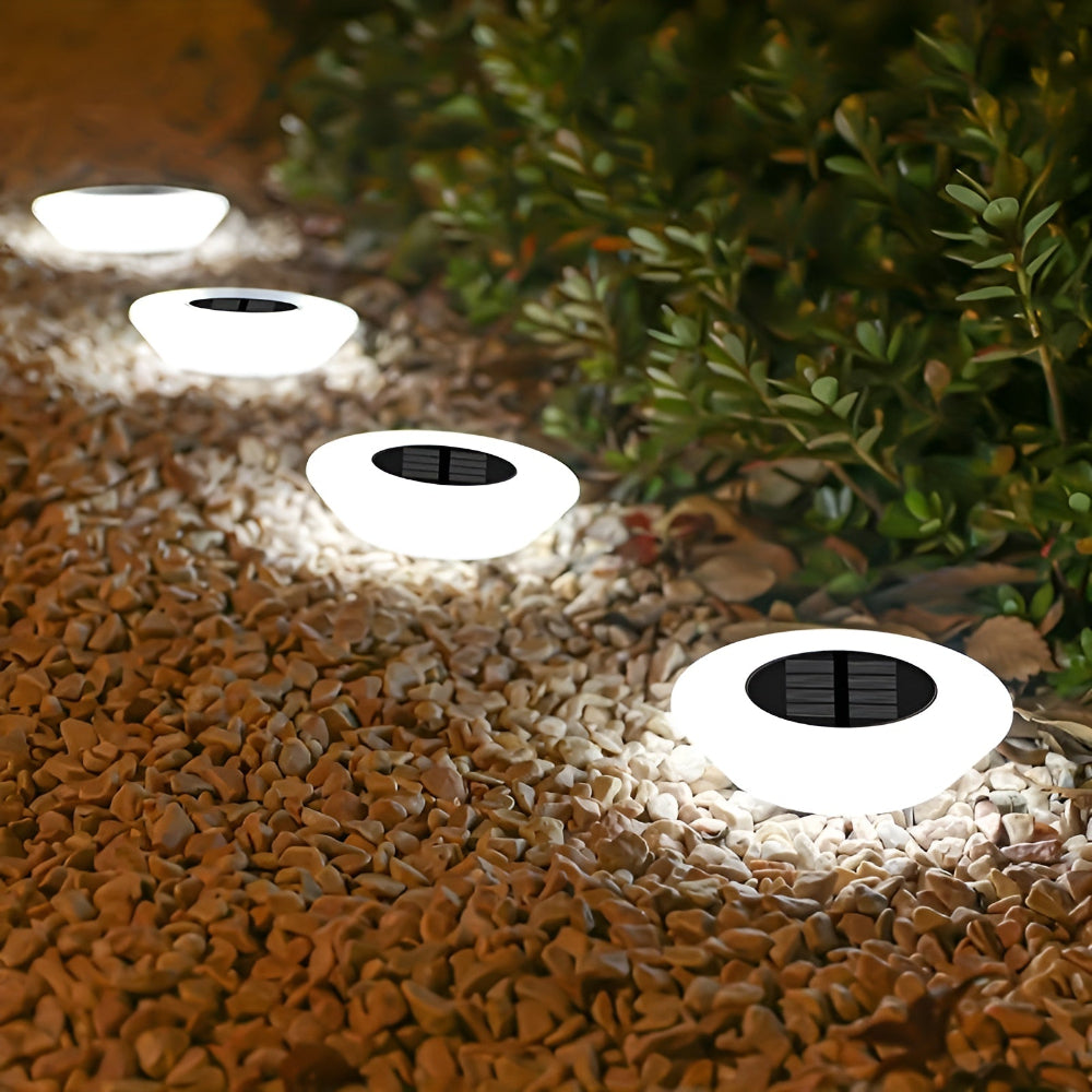 Outdoor solar ground lamp with warm white glow by BROKLEN – view 2