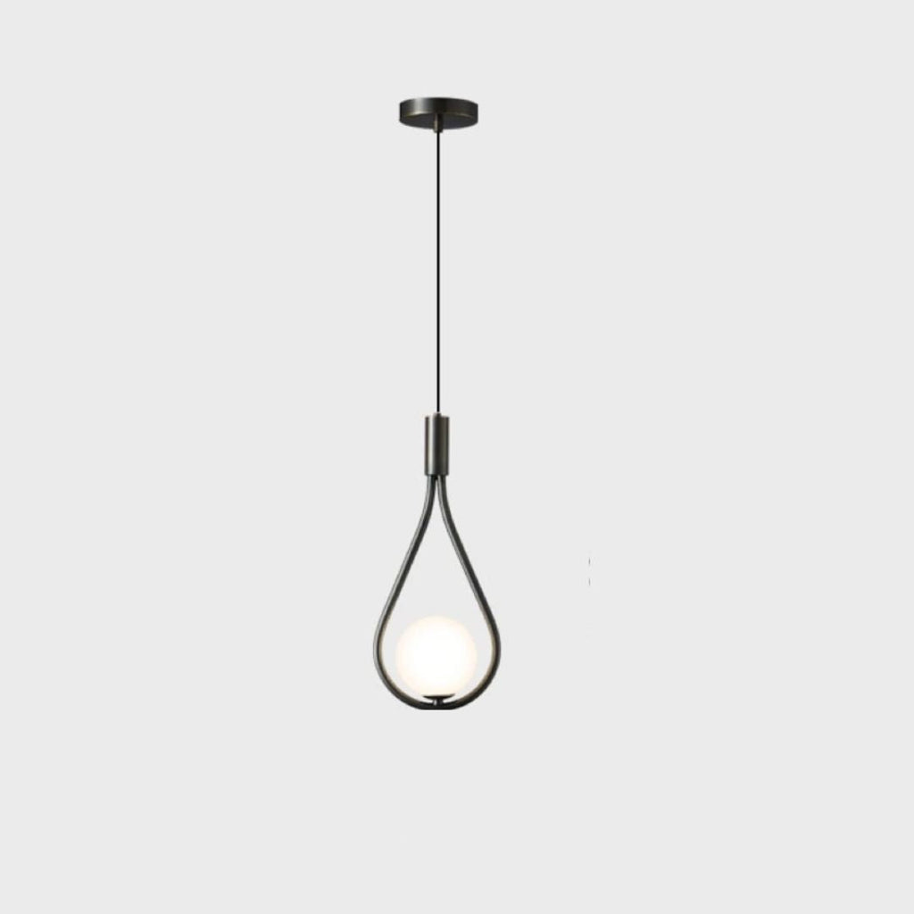 Contemporary minimalist LED pendant light in black and gold by BROKLEN – view 6