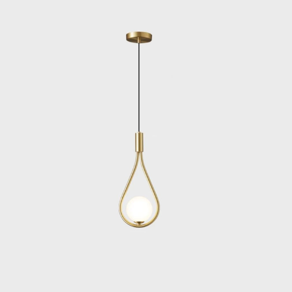 Contemporary minimalist LED pendant light in black and gold by BROKLEN – view 7