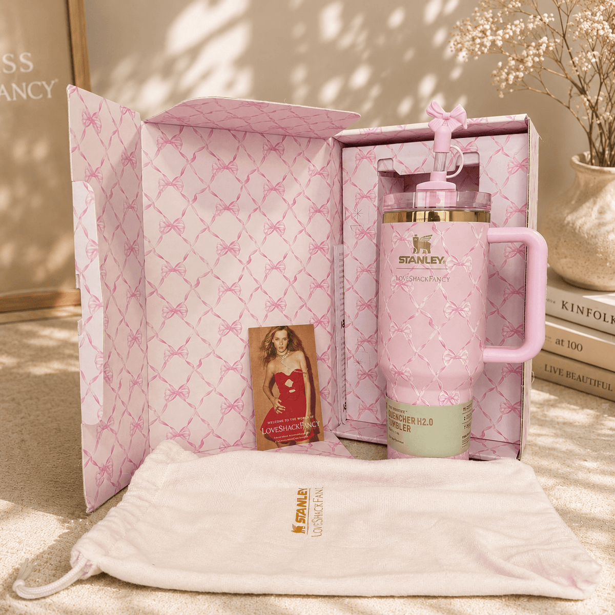 Pink Bow 40oz Tumbler Gift Set - view 2