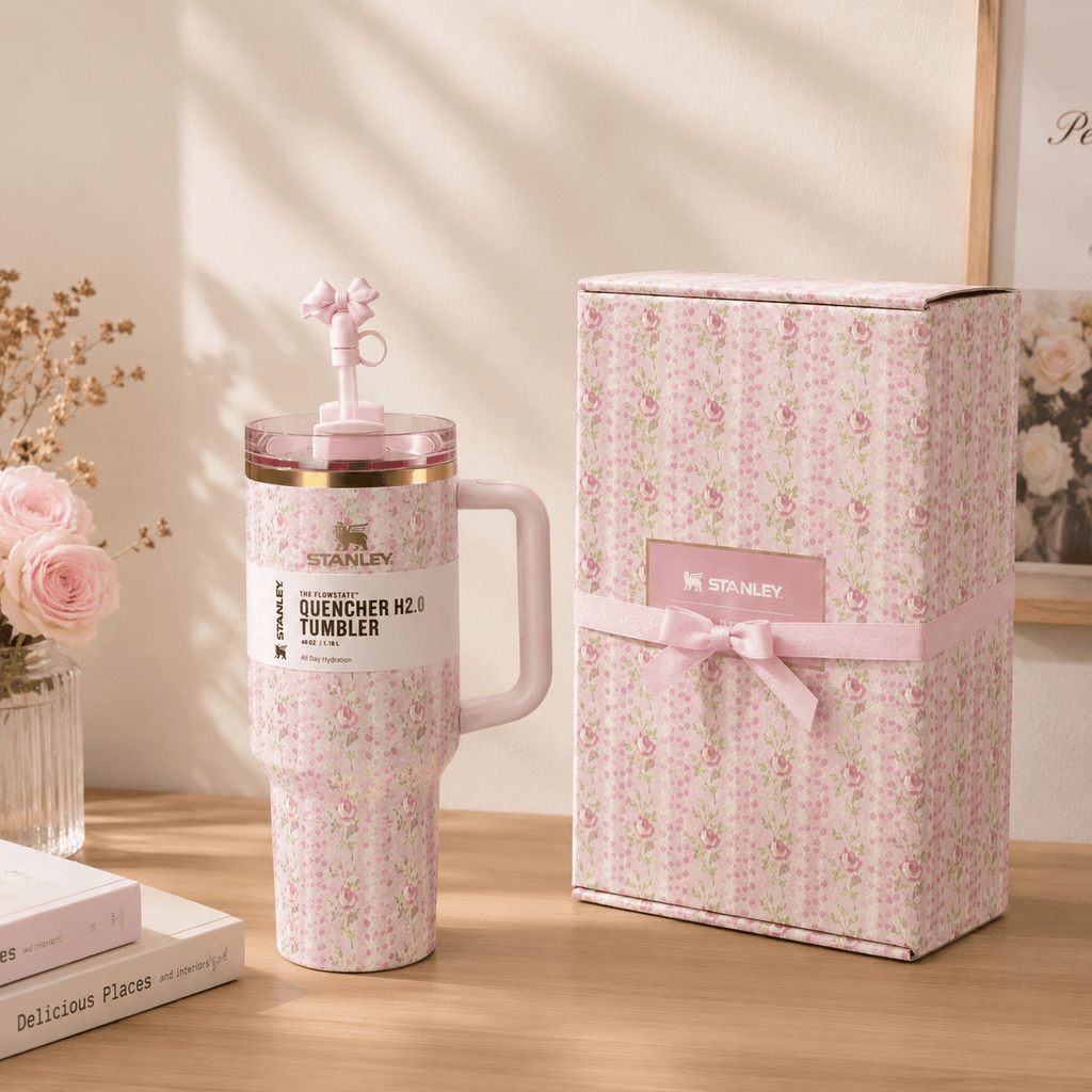 Stanley x LoveShackFancy Blush Lilac Floral Tumbler
