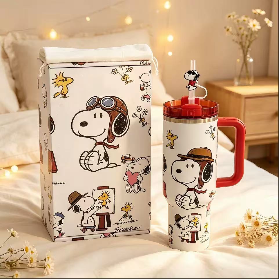 Playful Adventure Tumbler - white illustrated insulated tumbler, front view