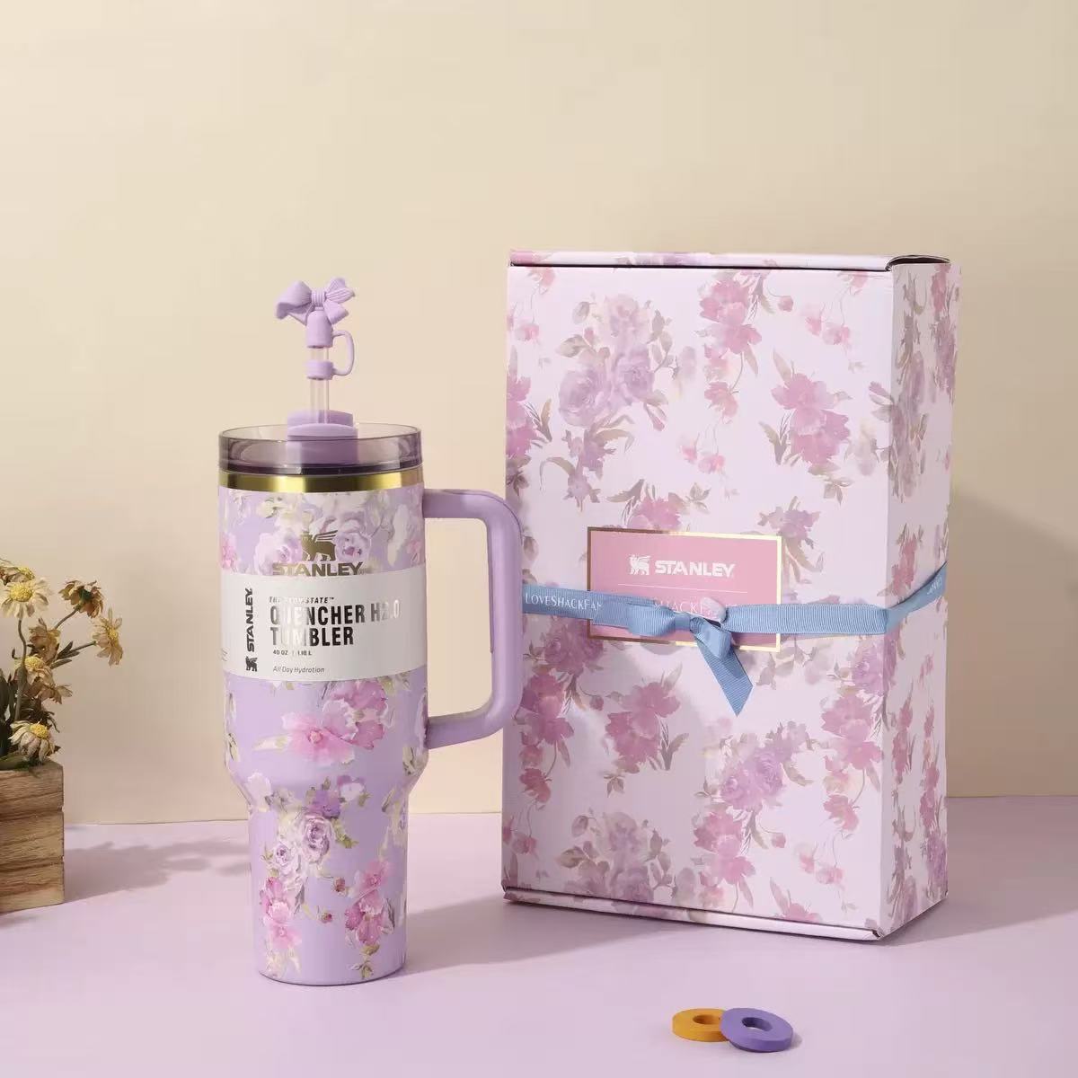 Stanley x LoveShackFancy Lavender Bloom Tumbler