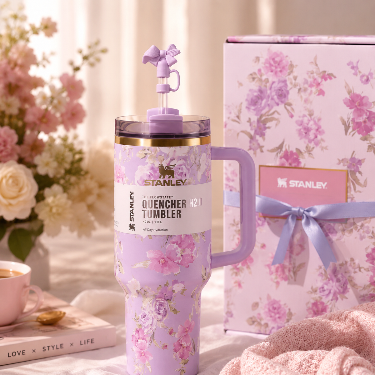 Stanley x LoveShackFancy Lavender Bloom Tumbler