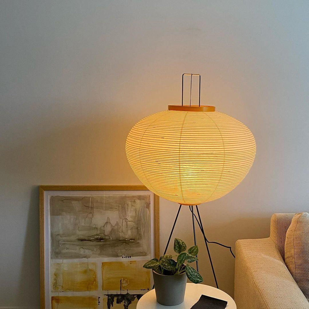Japanese rice paper floor lamp by BROKLEN – view 3