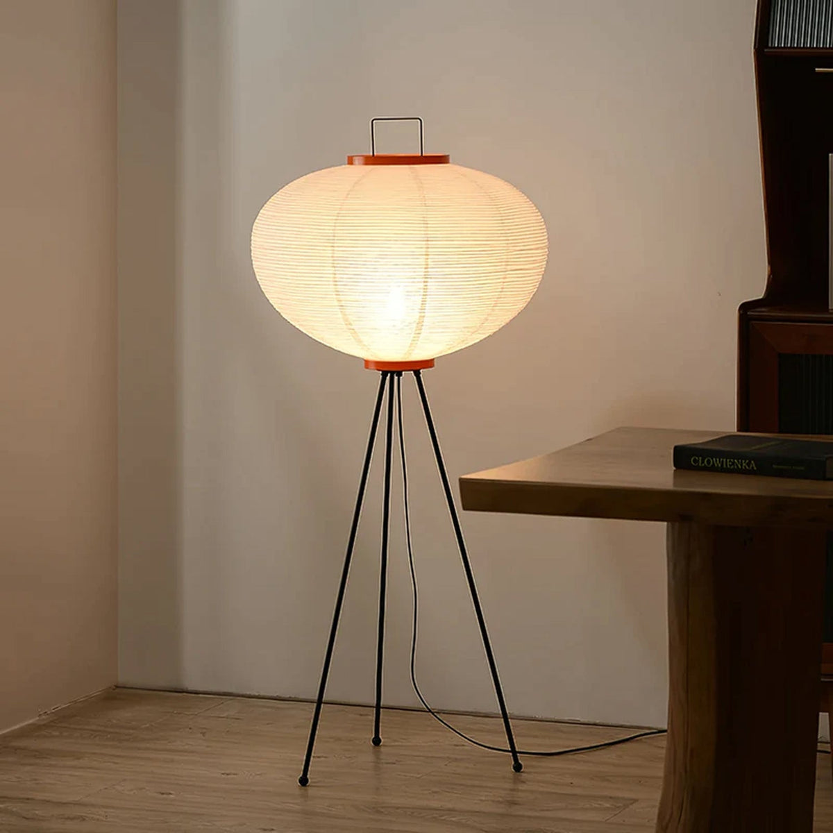 Japanese rice paper floor lamp by BROKLEN