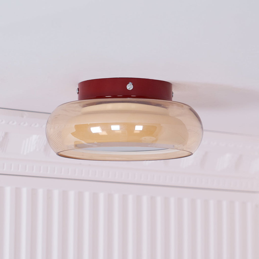 Retro tinted glass flush mount LED ceiling light by BROKLEN – view 12