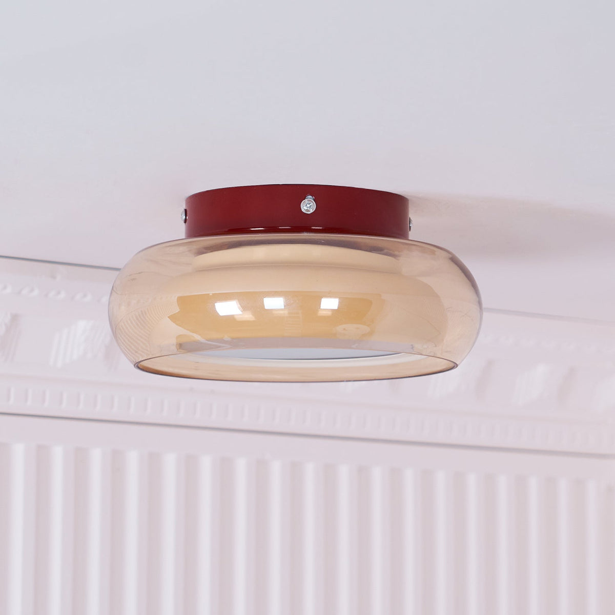Retro tinted glass flush mount LED ceiling light by BROKLEN – view 12