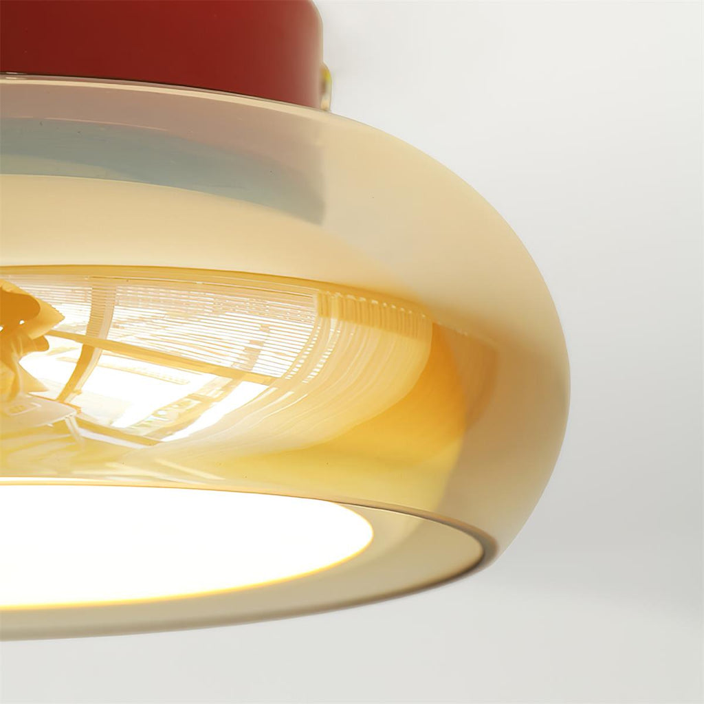 Retro tinted glass flush mount LED ceiling light by BROKLEN – view 11