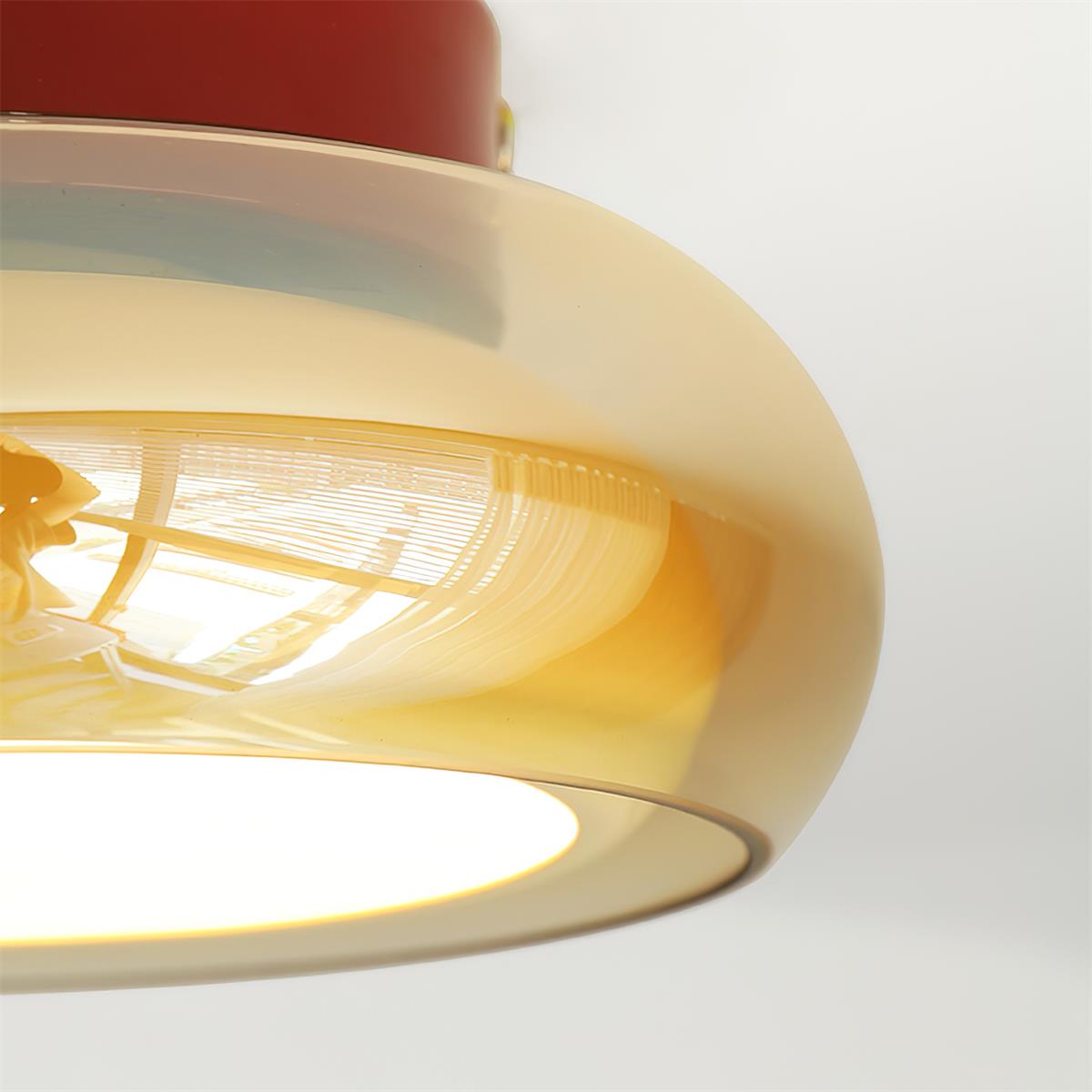 Retro tinted glass flush mount LED ceiling light by BROKLEN – view 11