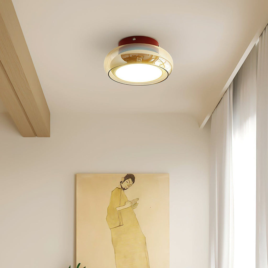 Retro tinted glass flush mount LED ceiling light by BROKLEN – view 4