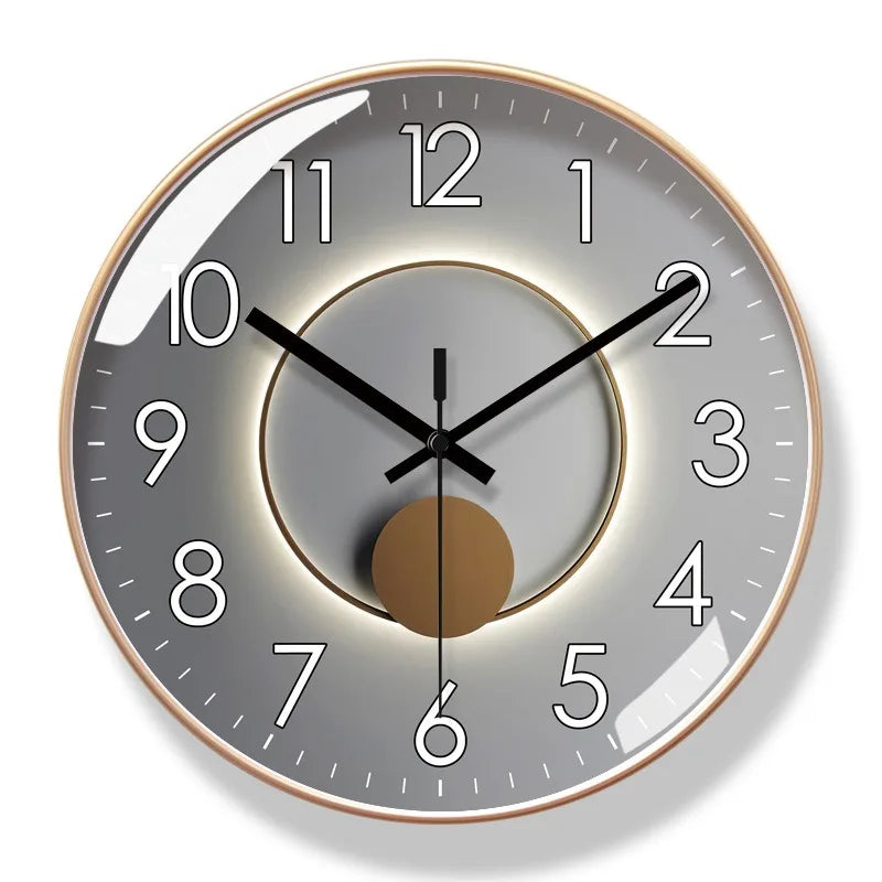 Modern round acrylic decorative wall clock by BROKLEN – view 6
