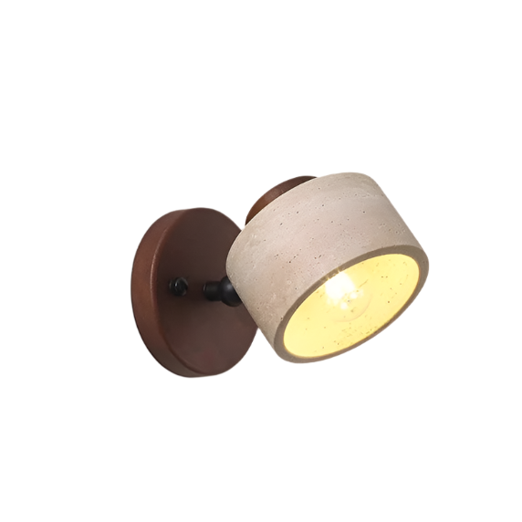 Minimalist adjustable travertine wall light – bedside reading lamp by BROKLEN – view 2