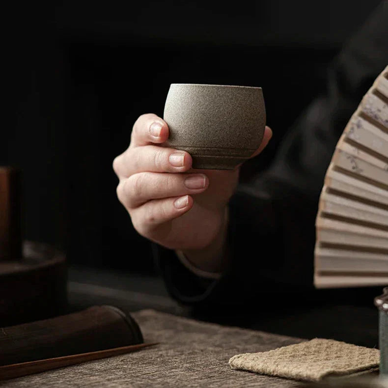 Rustic handmade ceramic stoneware espresso cups by BROKLEN – view 14