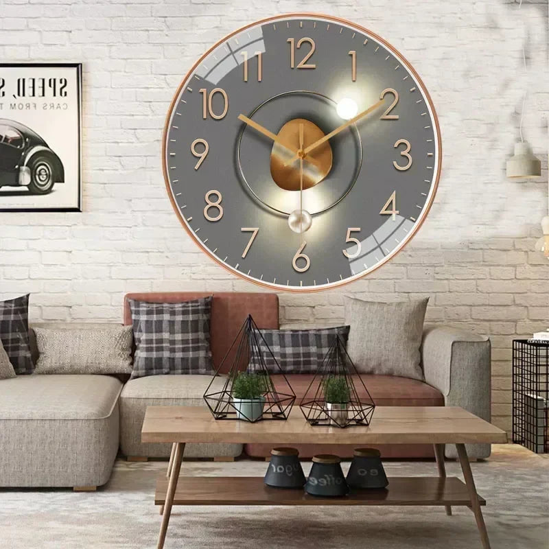 Silent non ticking modern round wall clock by BROKLEN – view 2