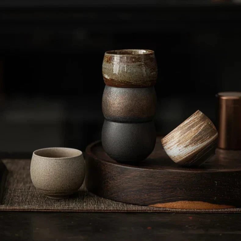 Rustic handmade ceramic stoneware espresso cups by BROKLEN – view 15