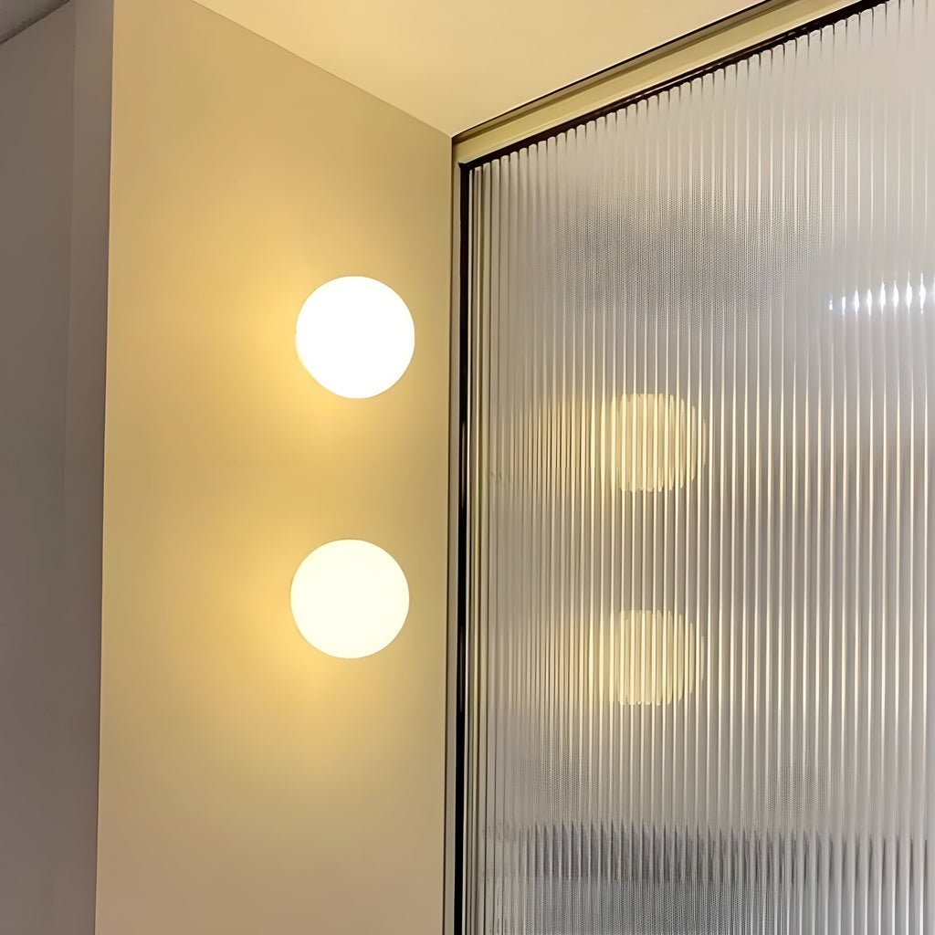 Modern frosted glass globe wall lamp by BROKLEN – view 4