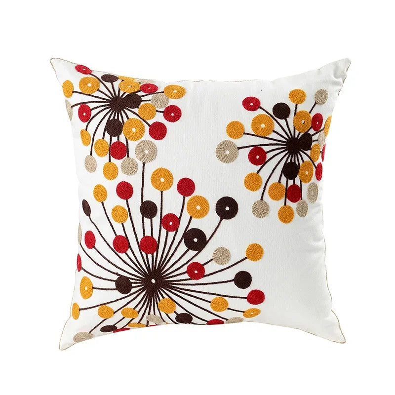 Embroidered floral tufted cushion cover by BROKLEN – view 7