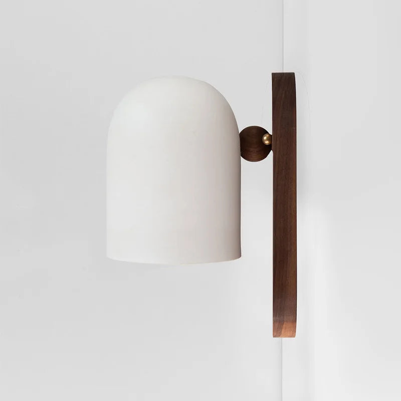 Walnut wood and iron linear wall sconce by BROKLEN – view 8