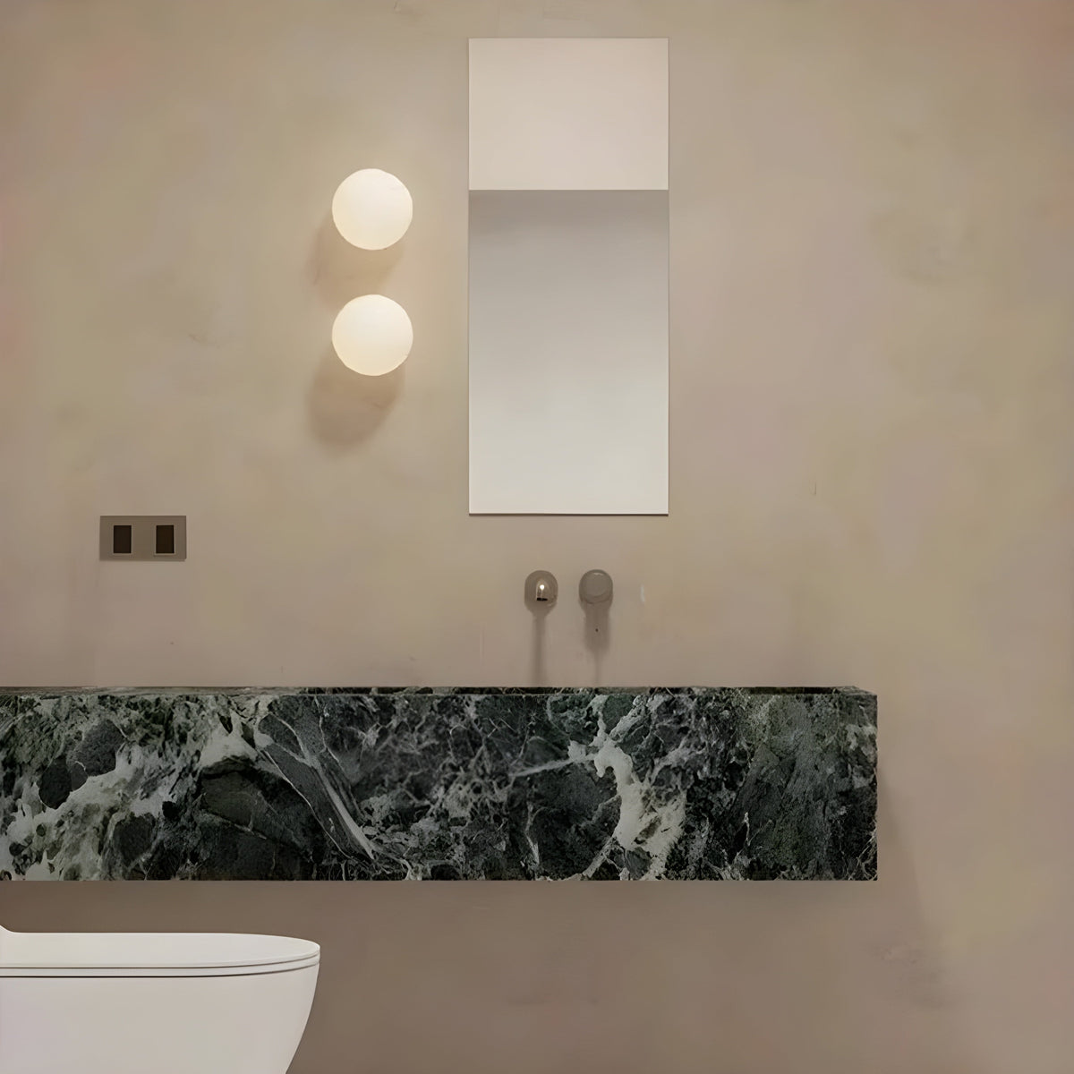 Modern frosted glass globe wall lamp by BROKLEN – view 2