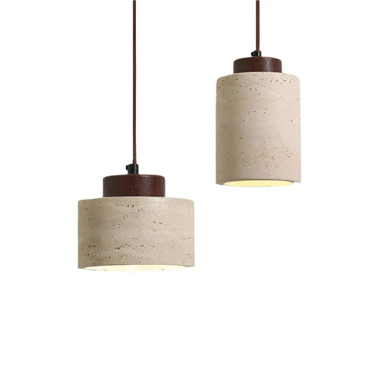 Minimalist Nordic travertine pendant light by BROKLEN – view 2