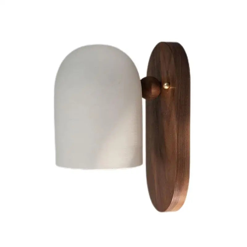 Walnut wood and iron linear wall sconce by BROKLEN – view 10