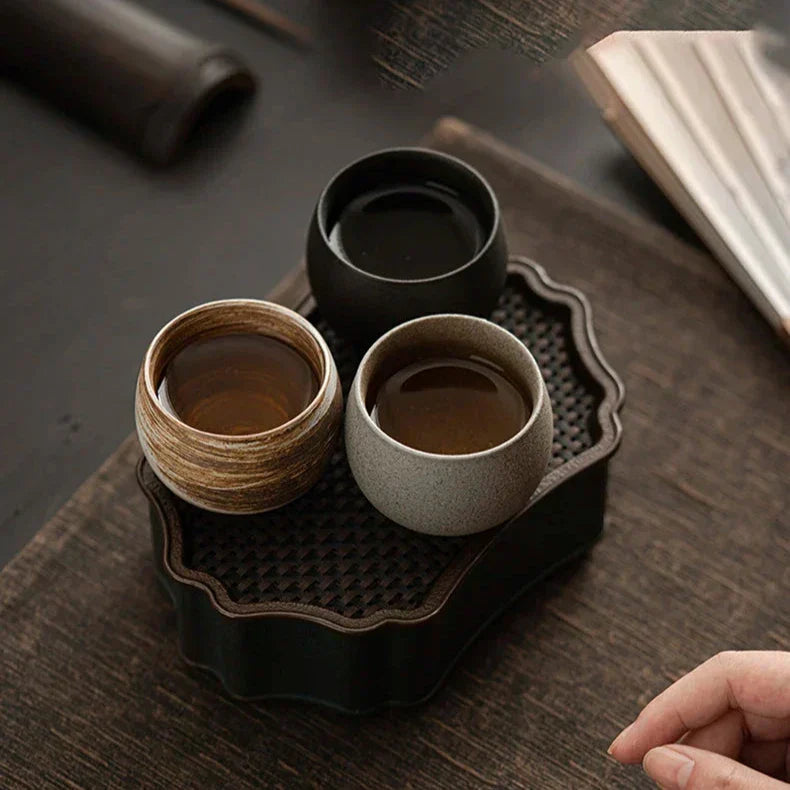 Rustic handmade ceramic stoneware espresso cups by BROKLEN – view 9