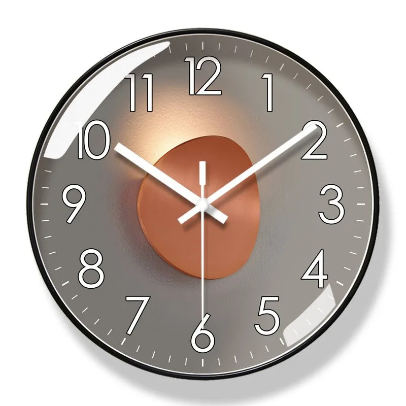 Modern round acrylic decorative wall clock by BROKLEN – view 3