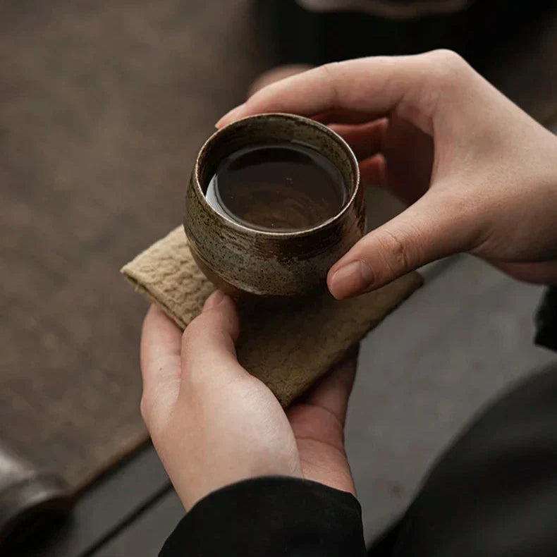 Rustic handmade ceramic stoneware espresso cups by BROKLEN – view 13