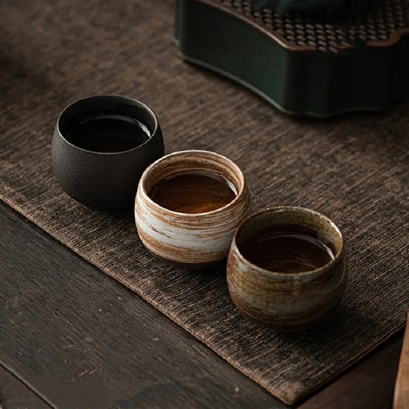 Rustic handmade ceramic stoneware espresso cups by BROKLEN – view 6