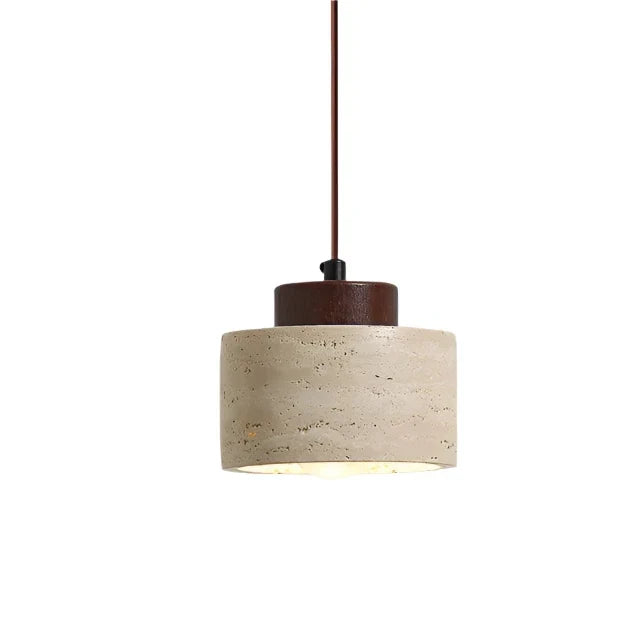 Minimalist Nordic travertine pendant light by BROKLEN