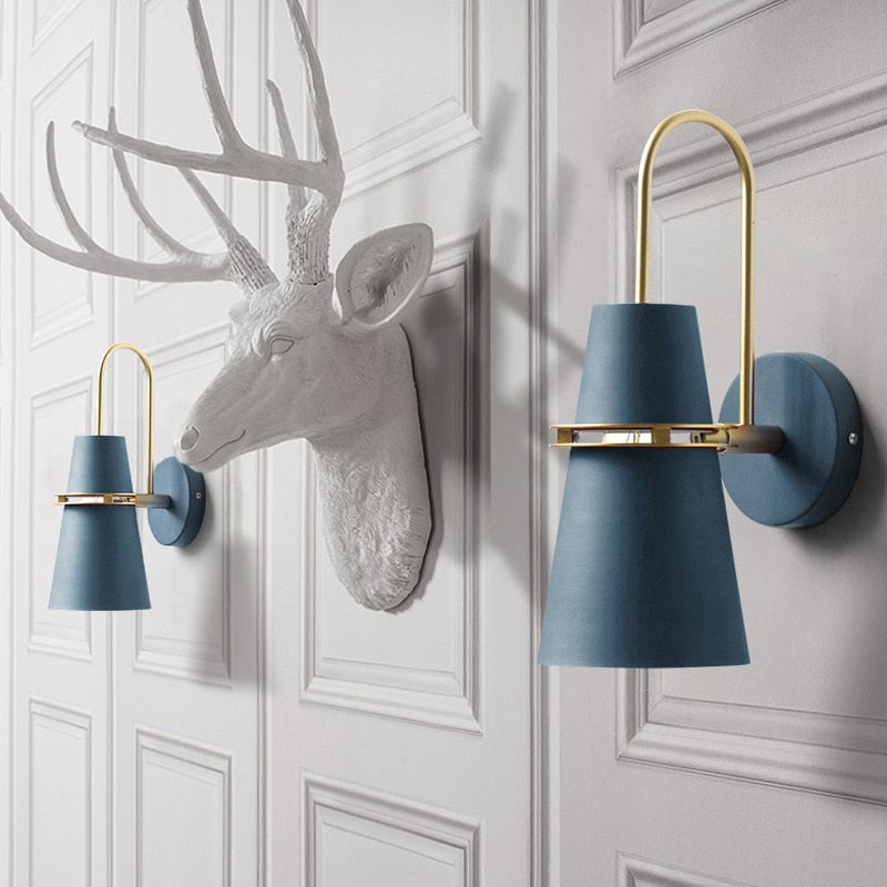 Elegant cone wall light with adjustable metal shade by BROKLEN – view 2