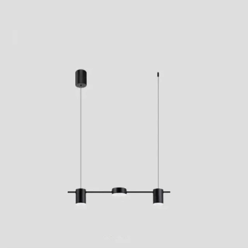 Modern linear ceiling pendant light with adjustable spotlights by BROKLEN – view 10