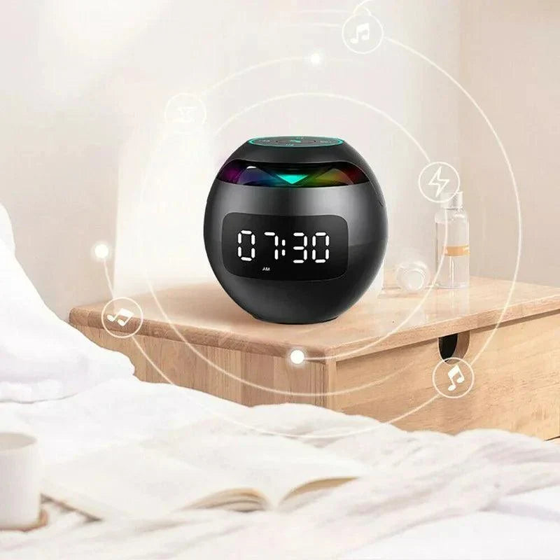 Bluetooth speaker digital alarm clock with RGB light by BROKLEN – view 3