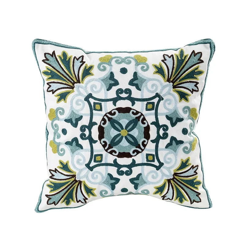 Embroidered floral tufted cushion cover by BROKLEN – view 20