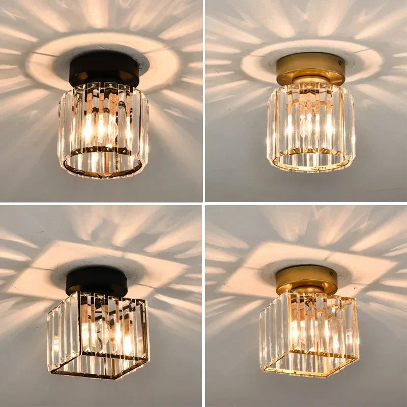 Crystal glass flush mount ceiling light by BROKLEN