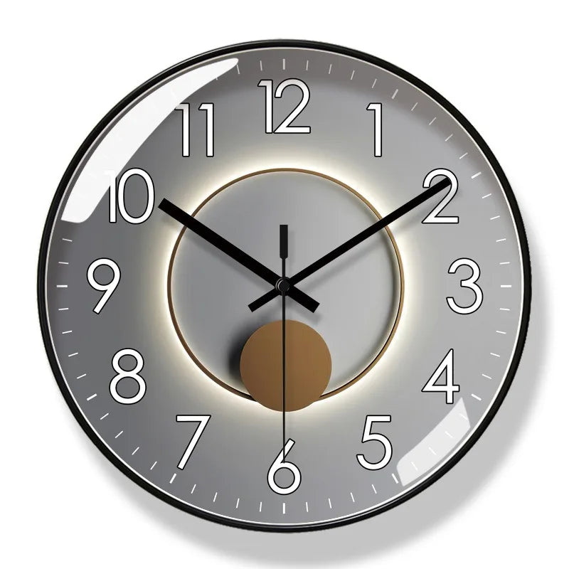Modern round acrylic decorative wall clock by BROKLEN – view 7