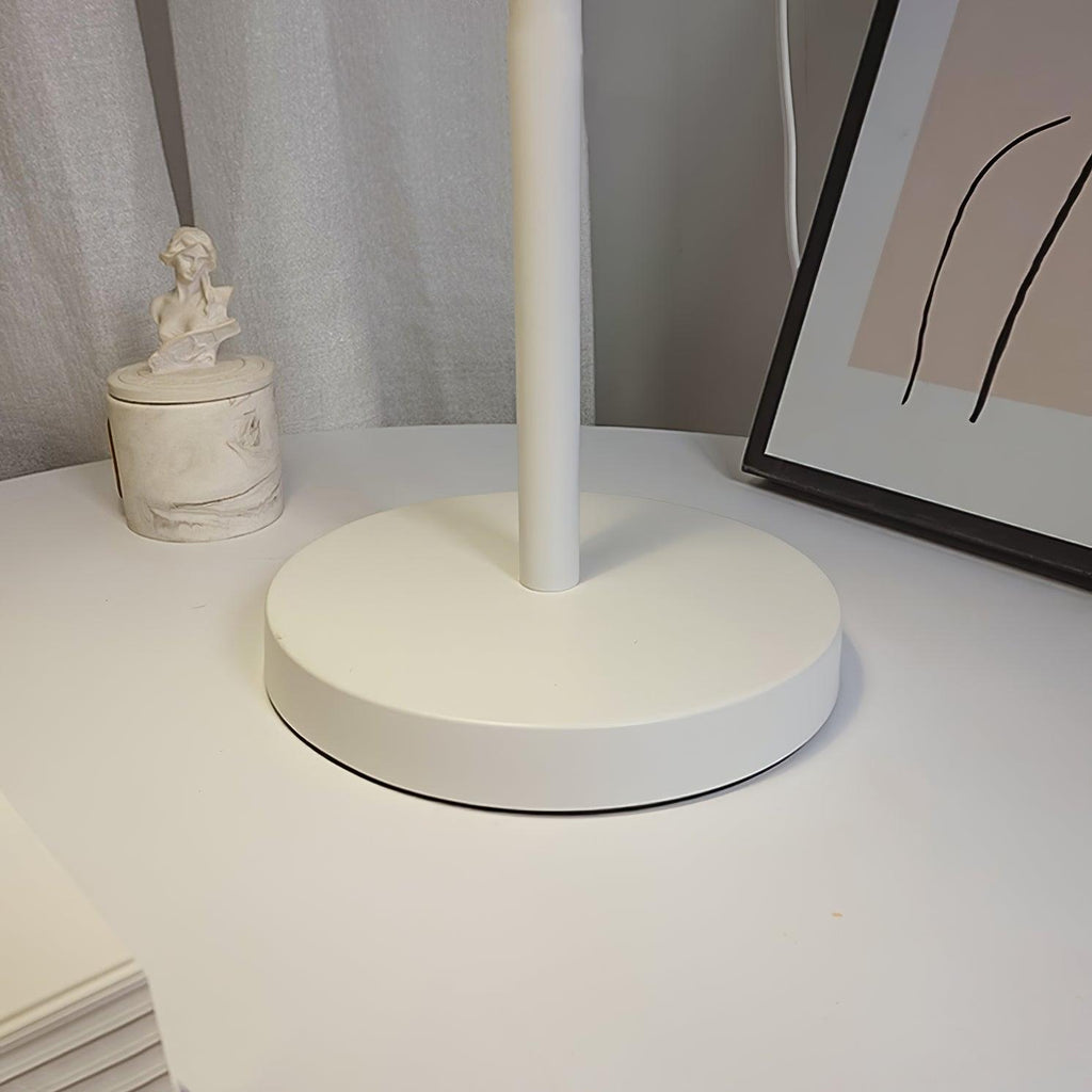 Scandinavian white desk lamp with wood accent by BROKLEN – view 24