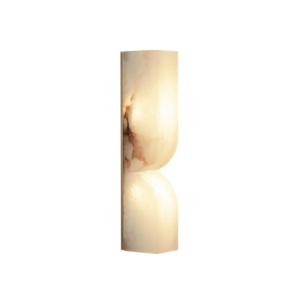 Modern alabaster wall light 60cm – natural stone wall sconce by BROKLEN