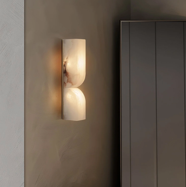 Modern alabaster wall light 60cm – natural stone wall sconce by BROKLEN – view 8