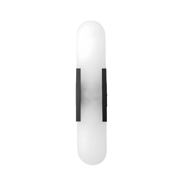 Nordic alabaster wall light with gold and black finish by BROKLEN – view 2