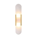 Nordic alabaster wall light with gold and black finish by BROKLEN