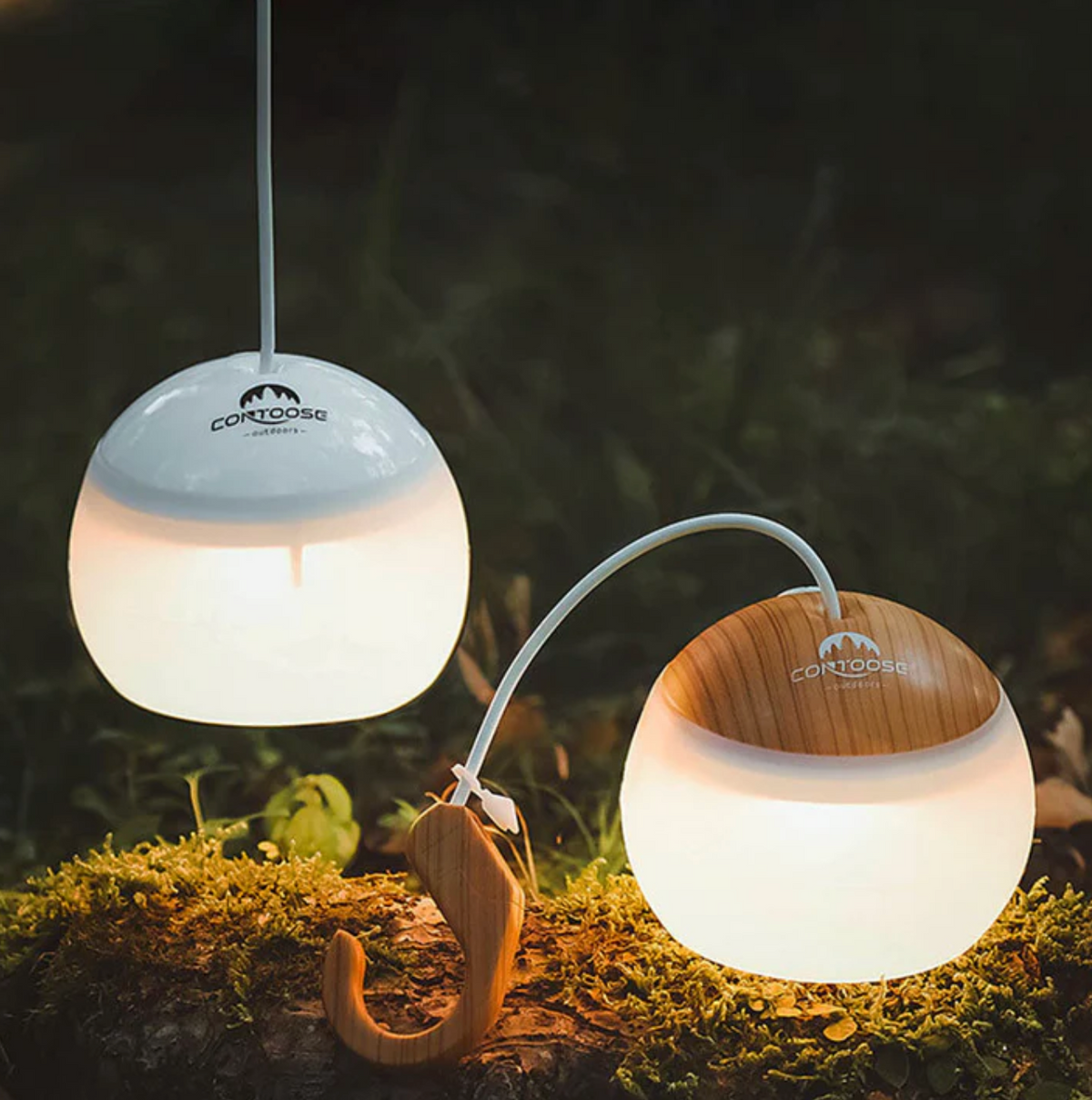 Portable rechargeable LED camping lantern with hanging hook by BROKLEN – view 5