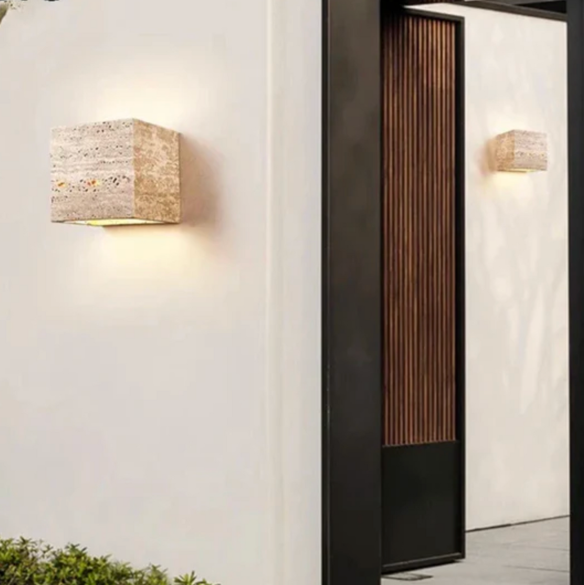 Natural travertine stone up down wall light by BROKLEN – view 8
