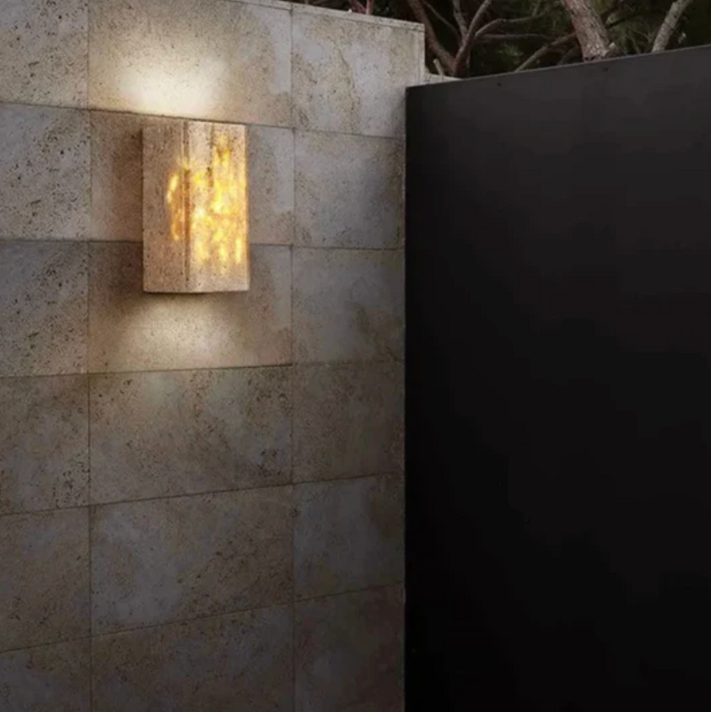 Natural travertine stone up down wall light by BROKLEN – view 10