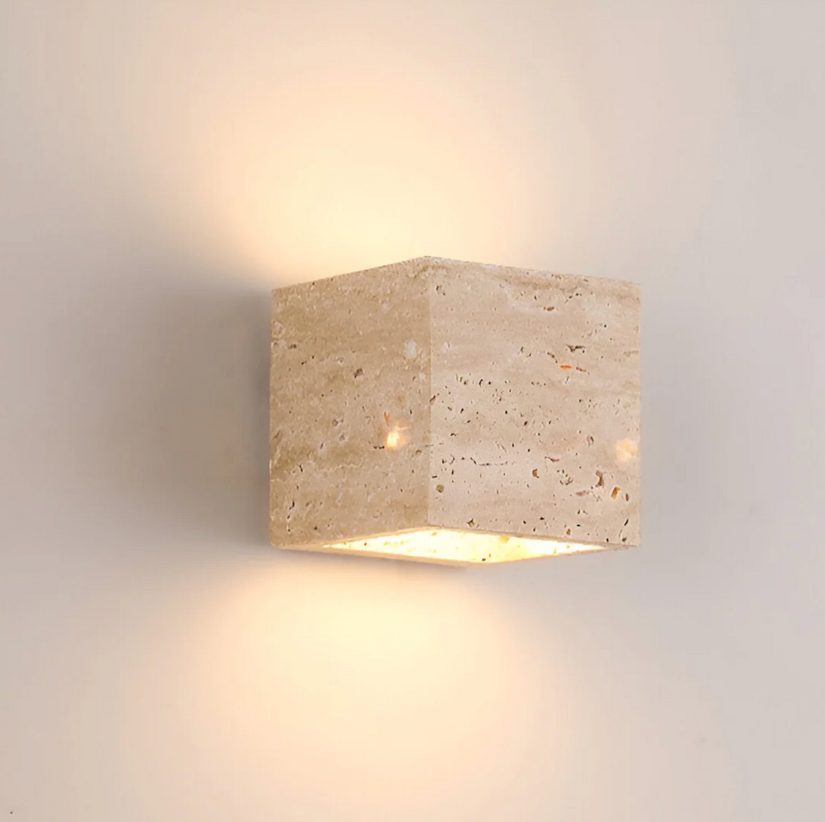 Natural travertine stone up down wall light by BROKLEN – view 13
