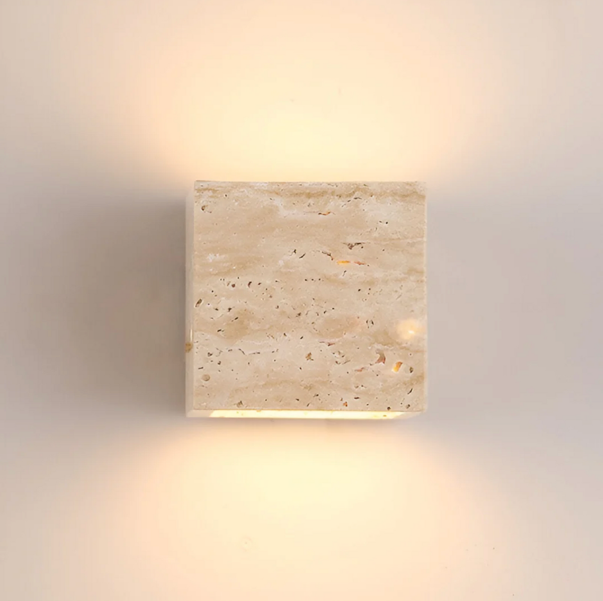 Natural travertine stone up down wall light by BROKLEN – view 12