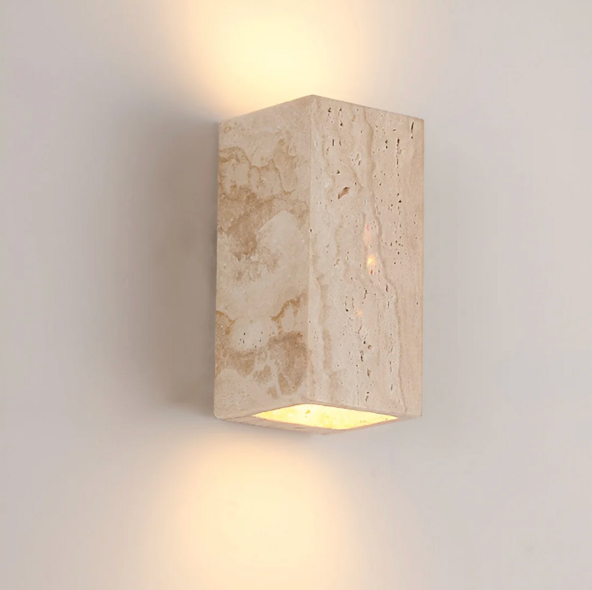 Natural travertine stone up down wall light by BROKLEN – view 11